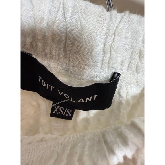 Toit Volant Radio Pants in White Women's Sz. XS/S - Picture 6 of 11